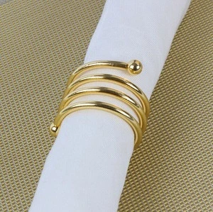 Gold Table Napkin Rings For Wedding