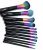 Import Gradient Color 12pcs Makeup Brushes Set Hot Selling Professional Makeup Brush Fashion Black Cosmetic Tools Kit NC0698 from China