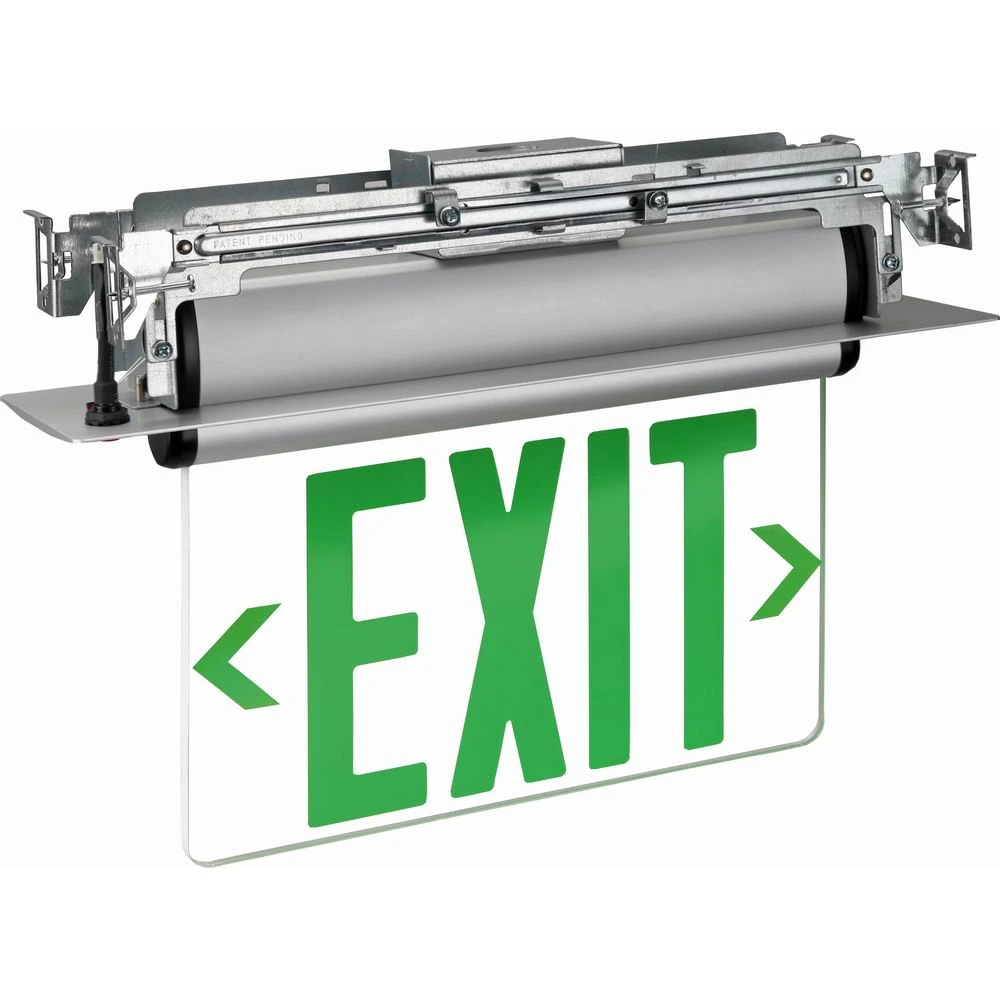 Green letters ETL listed thermoplastic emergency led exit sign