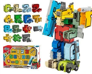 GUDI 10 Numbers Deformation Robot Toy Preschool learning Educational Toys STEM Toy