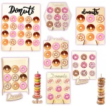 Guess Wooden Donut Wall Stand Doughnut Holder Baby Shower Kid Birthday Party Decor Donut Party Decoration Wedding