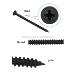 gypsum board screw manufacture collated black Cheap Price Yellow Zinc High Quality Plasterboard Collated Drywall Screws