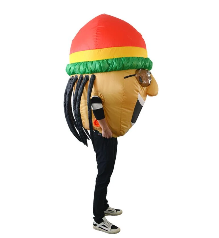 Halloween stage performance inflatable costume Christmas event cartoon funny Jamaican people novelty costume