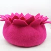 Hand made Petal Tailed Cat Cave Warm and Cozy Pet Bed Eco-friendly New Zealand Wool Felted by Skilled Women Artisan from Nepal