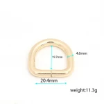 Hardware Accessories Womens Bags Semi-circular D-shaped Metal Buckle Backpack Shoulder Straps Metal Fittings