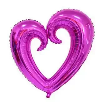 Hearts & Filigree helium balloon happy birthday number party decoration baby shower foil number aluminum balloons