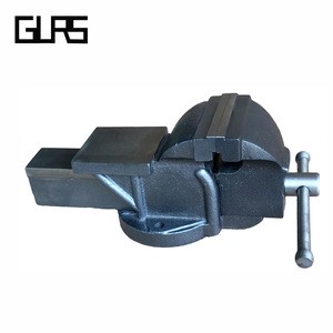 Heavy Duty Cast Iron Bench Vise with Fixed Base with Anvil