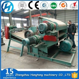 High capacity wood pallet crusher with nails removed wood branch crusher with big roller