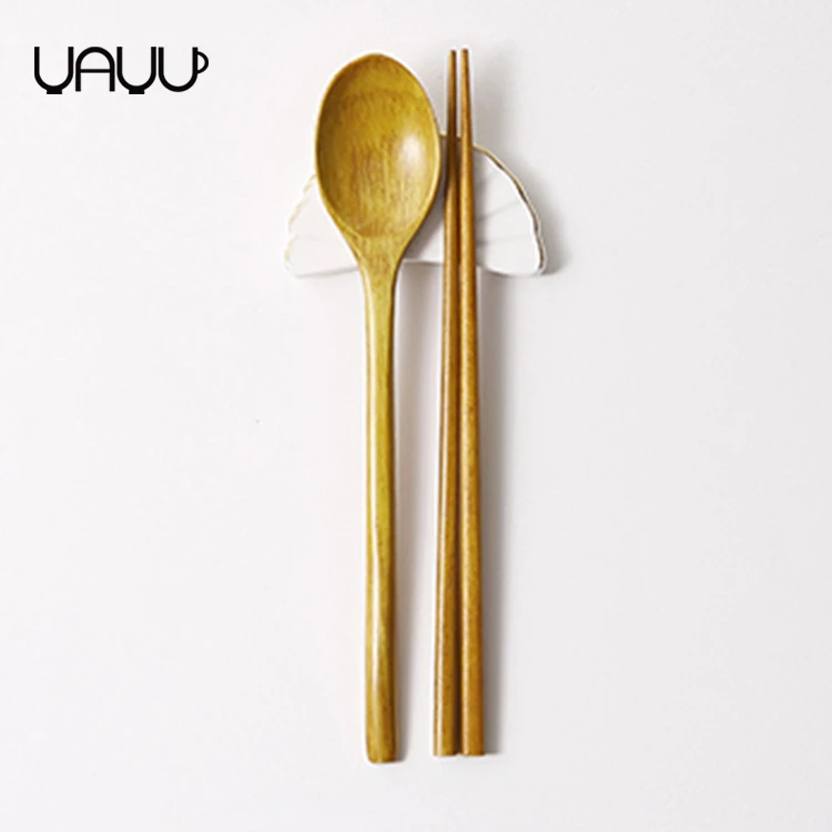 High grade white ceramic chopstick holder / chopstick and spoon rest with gold rim
