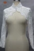 High Neck Long Sleeve Front Open Lace Wedding Dress Jacket