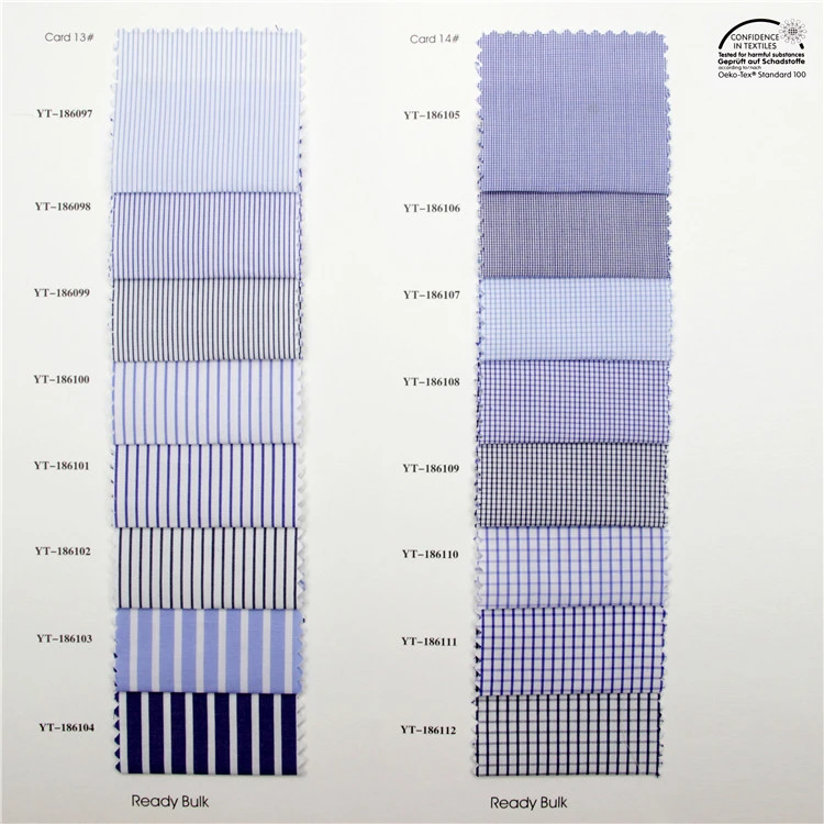 high quality 100 cotton yarn dyed fabric
