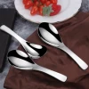 High Quality 304 Stainless Steel Earl Soup Big Round Dinner Spoon With Short Handle Tableware Cutlery