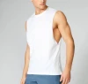 High Quality Casual O-neck Breathable Blank Men&#39;s Classic Drop Armhole Muscle Bodybuilding White Sleeveless Singlet