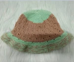 High Quality Custom Knitted Cotton Hat, Hand Knitting Children Cap Bamboo Cotton Fedora Cap