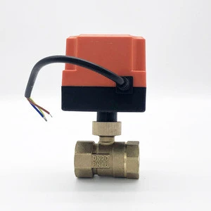high quality electric two-way three-wire switching brass body valve