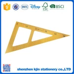 High quality geometric wooden teacher ruler set include set square protractor and compasses