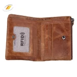 High Quality Italian Genuine Leather RFID Bifold Men Wallet