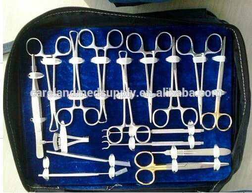 High quality Minor Surgery microsurgery Instruments Set With Bag, basic general Surgical Instruments tool sets kit