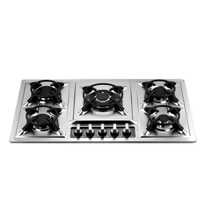High quality national top portable 5 burner gas cooktop with Stainless Steel and 5 burner