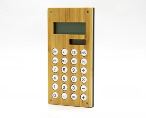 High Quality Natural Bamboo Citizen Calculator scientific calculator in 12 digital real bamboo craftwork