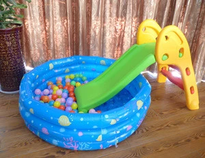 High quality ocean ball pool and plastic foldable small slide for children