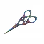High quality paper craft scissors cutting craft fancy coloured titanium plating vintage scissors