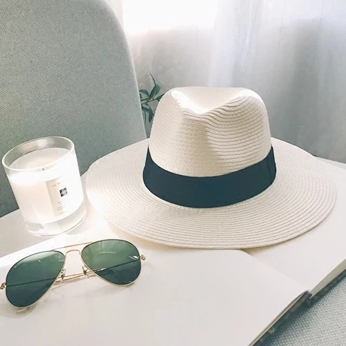 High Quality Paper Straw Hat Panama  Cowboy Sun Hat Basic and Fashion Custom Wide Brim Beach Hat