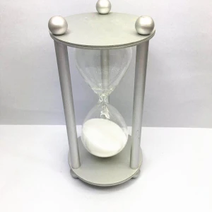 high quality simple stainless steel or aluminum hourglass sand timer 3 minutes