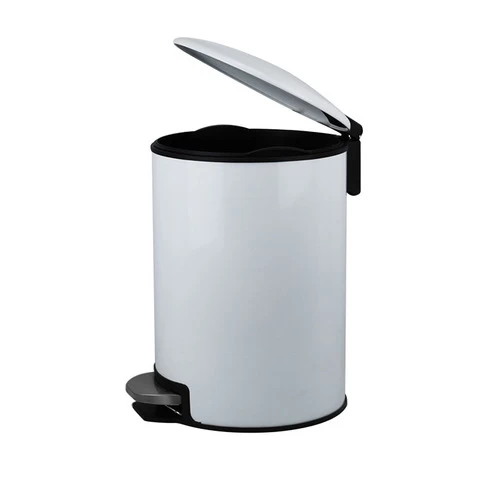 high quality white round trash bin soft close dustbin for house office