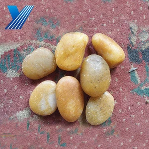 High quality yellow pebble landscaping stones