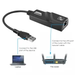 High Speed USB 3.0 to Gigabit Ethernet RJ45 LAN (10/100/1000) Mbps Network Adapter