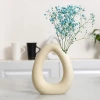 Home Decor Flower Vase Design Geometric Porcelain Furnishing Atricles Ceramic Vase