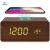 Import Home office table wooden LED Display Digital Table QI Alarm wireless charging alarm clock from China