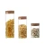 Import Home Usage Clear Coffee Tea Sugar Canister Sets Airtight Sealed Glass Jar With Wooden Bamboo Lid from China