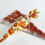 Homesun 10Pcs Halloween Candy Cone Bags Pumpkin Spider Bat Packaging Bag Trick or Treat for Kids Halloween Party Diy Decor