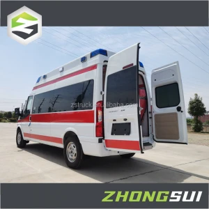 Hospital Transit Medical Clinic ambulance vehicle truck with  pickup stretcher