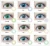Import HOT 12 colors soft eye cosmetic contact lens wholesale hollywood luxury color contact lenses from China