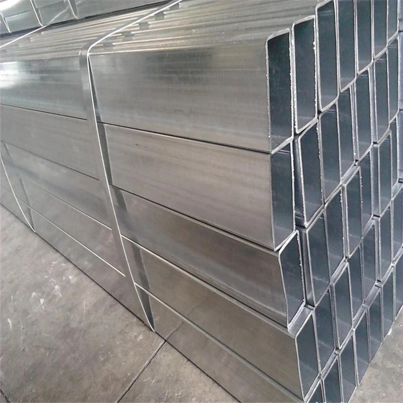 Hot Dip Galvanized Coating Square Rectangular Tube  Q195 MS Gi Hollow Section Steel Pipe