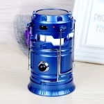 Hot sale collapsible powerful solar emergency light rechargeable camping lantern