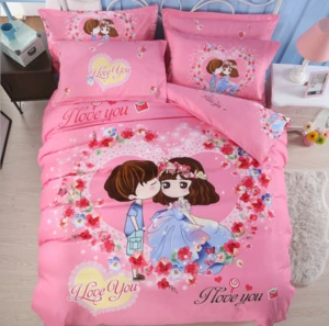 Hot sale! cute cartoon 100% cotton children bedding set for Kids, Children