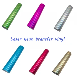 Hot sale metallic elastic foil green heat transfer vinyl laser foil