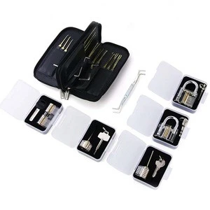 Hot sale mini cutaway transparent practice lock professional locksmith supplies lock pick set