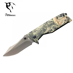 hot sale stainless steel color handle outdoor camping hunting tactics folding small folding knife