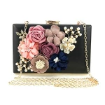 Hot sale Wholesale Custom China Makeup Cosmetic vintage clutch bag evening women flower clutch bag