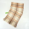Hot Sale Winter Sustainable Recycled Polyester Cashmere Feel Tartan Plaid Repreve Woven scarf