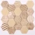 Import Hot sales Latest design light wood marble mix color crystal hexagon mosaic tiles from China