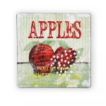 Hot sales wall decorative souvenir plate retro metal plaque vegetable and furit metal sign pin tin sign