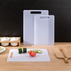 Hot Sell Custom Food Grade Kitchen White Rectangular Cutting Board Durable Wholesale Nonslip Chopping Block Plastic