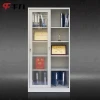Hot Selling 2 Glass Sliding Door Metal Bookcase for Office or Home