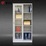 Hot Selling 2 Glass Sliding Door Metal Bookcase for Office or Home